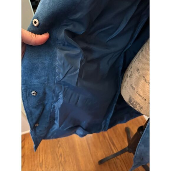 Beautiful Teal Suede Coat - Picture 5 of 8